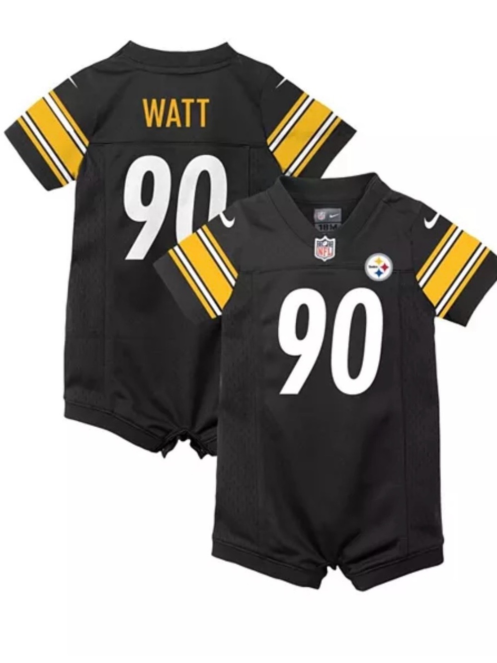 Steelers TJ Watt Game Romper Jersey by Nike 6-9 Months